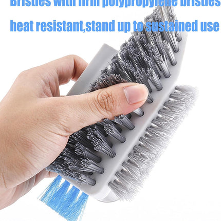 Grey Multi-Functional Durable Polypropylene Scrub Brush Powerful Cleaning Brush for Tiles Grout Kitchen Bathroom Sink Floor Shower Bath.