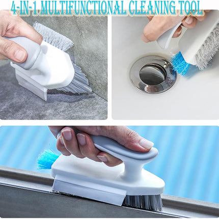 Grey Multi-Functional Durable Polypropylene Scrub Brush Powerful Cleaning Brush for Tiles Grout Kitchen Bathroom Sink Floor Shower Bath.