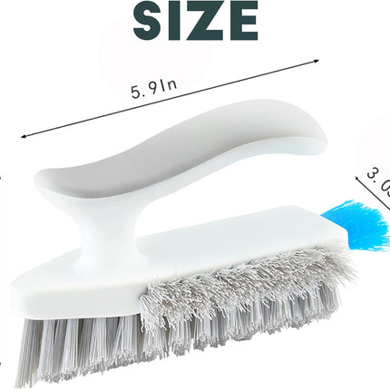Grey Multi-Functional Durable Polypropylene Scrub Brush Powerful Cleaning Brush for Tiles Grout Kitchen Bathroom Sink Floor Shower Bath.