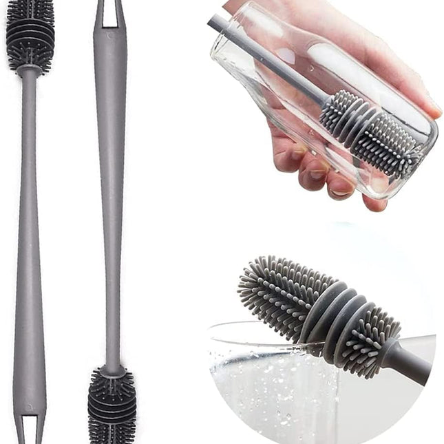 Silicone Bottle Brush - Hygienic Cleaner for Baby Bottles, Drink Bottles & Vases - Scratch Resistant - 1 Piece.