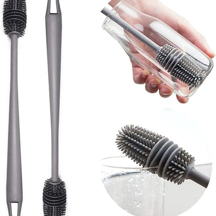 Silicone Bottle Brush - Hygienic Cleaner for Baby Bottles, Drink Bottles & Vases - Scratch Resistant - 1 Piece.