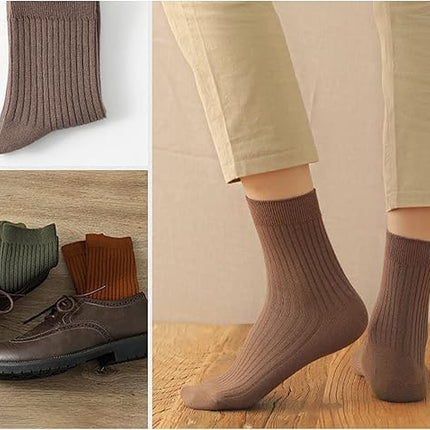 5 Pairs Unisex Camel Cotton Breathable Socks Size 38-44 For Sports & Daily Wear.