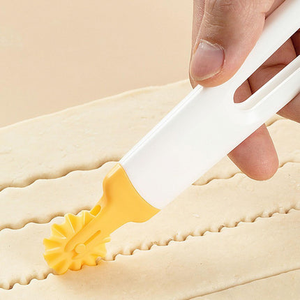 Yellow Raster Pattern Pastry & Tart Cutter - Cake Decorating Tool.