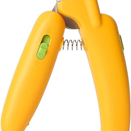 Dog & Cat Nail Clippers with Safety Lock for Small & Large Pets - Yellow - 1 Piece.