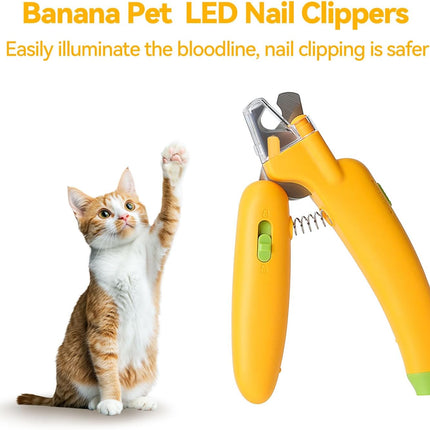 Dog & Cat Nail Clippers with Safety Lock for Small & Large Pets - Yellow - 1 Piece.