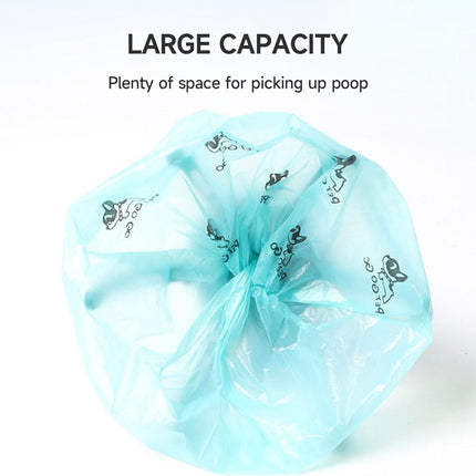 Portable 6-Claw Dog Poop Scooper with Built-in Bag Dispenser - Blue.