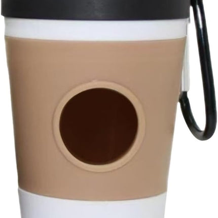 Dog Backpack Shoulder Coffee Cup Dispenser with Carabiner Clip for Belt & Backpack.