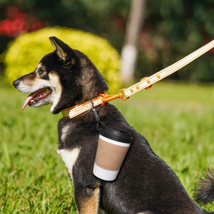 Dog Backpack Shoulder Coffee Cup Dispenser with Carabiner Clip for Belt & Backpack.