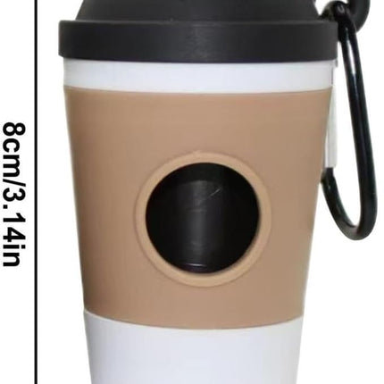 Dog Backpack Shoulder Coffee Cup Dispenser with Carabiner Clip for Belt & Backpack.
