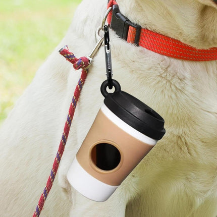 Dog Backpack Shoulder Coffee Cup Dispenser with Carabiner Clip for Belt & Backpack.