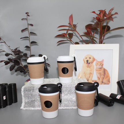 Dog Backpack Shoulder Coffee Cup Dispenser with Carabiner Clip for Belt & Backpack.