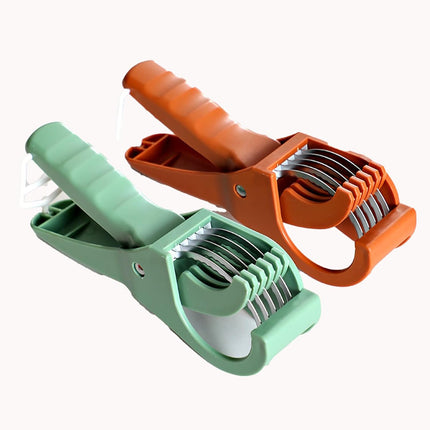 Adjustable Mandoline Slicer with Handle and Safety Guard - Cuts 6 Slices at Once - Vegetable Cutter for Cucumber Carrot Potato - 2 Pack.