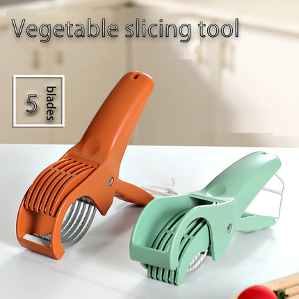Adjustable Mandoline Slicer with Handle and Safety Guard - Cuts 6 Slices at Once - Vegetable Cutter for Cucumber Carrot Potato - 2 Pack.