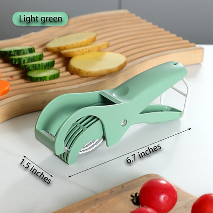Adjustable Mandoline Slicer with Handle and Safety Guard - Cuts 6 Slices at Once - Vegetable Cutter for Cucumber Carrot Potato - 2 Pack.