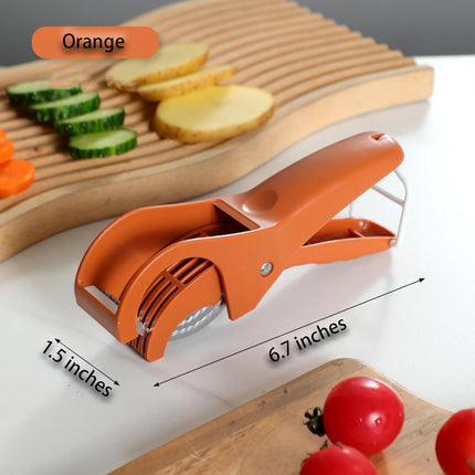 Adjustable Mandoline Slicer with Handle and Safety Guard - Cuts 6 Slices at Once - Vegetable Cutter for Cucumber Carrot Potato - 2 Pack.