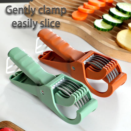 Adjustable Mandoline Slicer with Handle and Safety Guard - Cuts 6 Slices at Once - Vegetable Cutter for Cucumber Carrot Potato - 2 Pack.