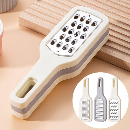 3-Piece Stainless Steel Kitchen Grater & Peeler Set - Cheese & Citrus Grater with Vegetable Peeler, Non-Slip Handle.