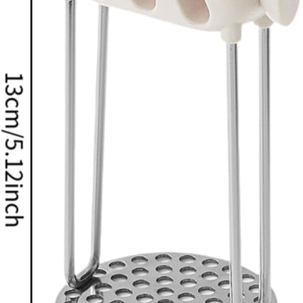 Professional Potato & Vegetable Masher with Honeycomb Design - Stainless Steel Puree Maker - Dishwasher Safe.