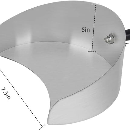 Stainless Steel BBQ Grease Drip Pan 22.5x17.5x8cm - Rotisserie Grill Accessory for Fat Collection.