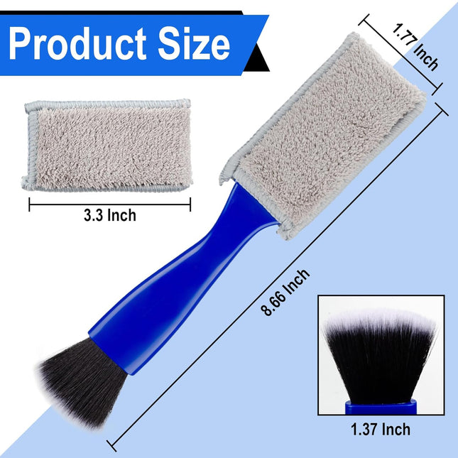 2-in-1 Interior Cleaner Brush for Car Ventilation & Dashboard - Microfiber Dust Cleaning Tool.