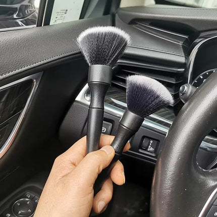 Auto Detailing Brush Set 2 Pack Soft Interior Brush for Dashboard & Vents Scratch-Free.