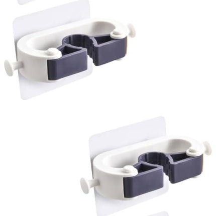 Adhesive Wall Hooks Set of 4 No Drill Hanging System for Kitchen and Garage.