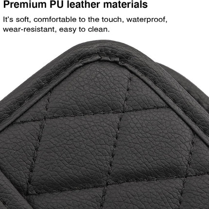 Car Seat Organizer 2 Pack - Black Backrest Storage Bag with Pockets - Car Interior Accessory.