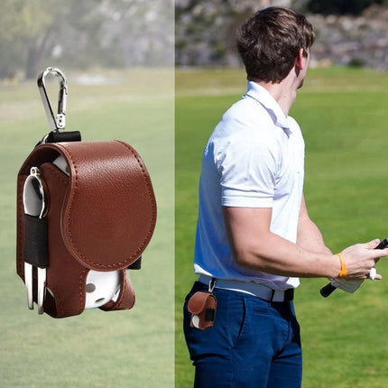 Golf Ball Pouch Set of 2 Belt Clip Holder Perfect Golf Gift for Men.