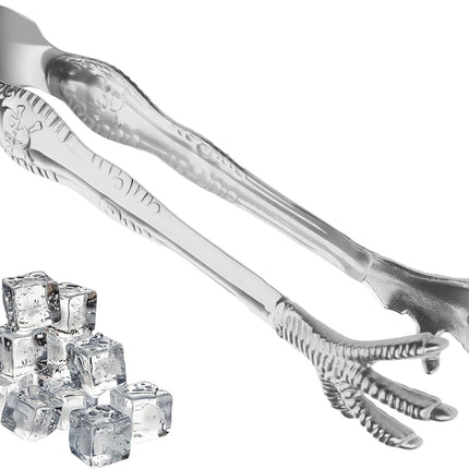 Eagle Claw Anti-Slip Stainless Steel Bar Service Clip - Kitchen Suction Cup Clip for Sugar Ice Household Use.