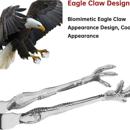 Eagle Claw Anti-Slip Stainless Steel Bar Service Clip - Kitchen Suction Cup Clip for Sugar Ice Household Use.