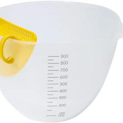 Multifunctional Colander Bowl with Strainer - Measuring Cup/Funnel / Egg Separator - Ideal for Baking.