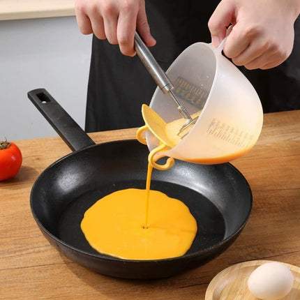 Multifunctional Colander Bowl with Strainer - Measuring Cup/Funnel / Egg Separator - Ideal for Baking.