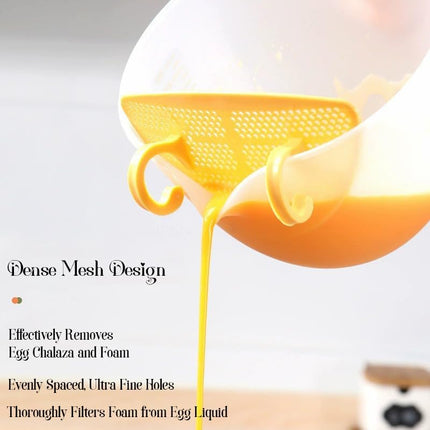 Multifunctional Colander Bowl with Strainer - Measuring Cup/Funnel / Egg Separator - Ideal for Baking.