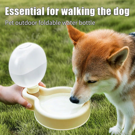 Collapsible Dog Water Bottle 350ml Leakproof BPA Free for Travel Outdoor Use.