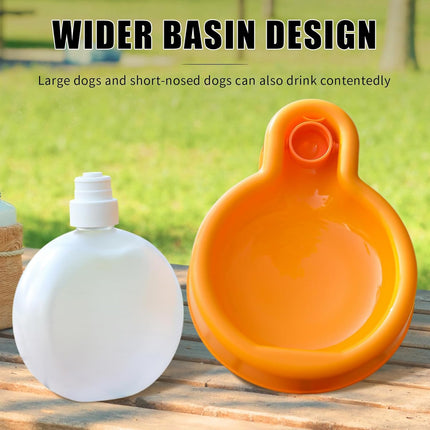 Collapsible Dog Water Bottle 350ml Leakproof BPA Free for Travel Outdoor Use.