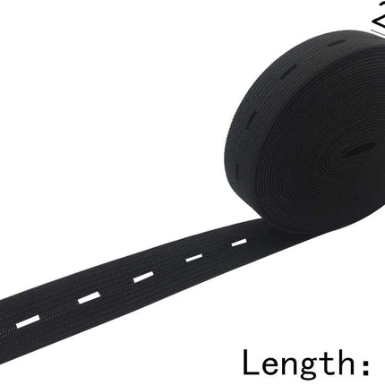 2 Pack Adjustable Elastic Waistbands 5 Meters Black & White Universal Fit for Pants All Sizes Clothing.