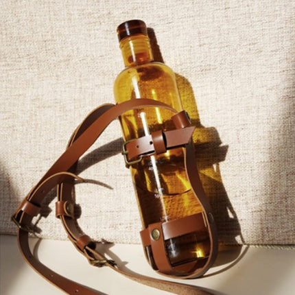 Universal Water Bottle Carrier Strap - Hands-Free Adjustable Holder for Walking, Cycling & Festivals - Pack of 1.