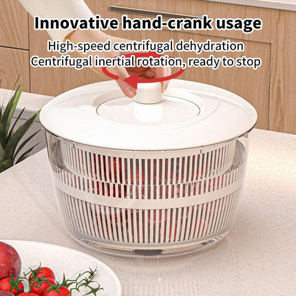 Multifunctional Salad Spinner with Colander Fast Drying Collapsible Vegetable Fruit Kitchen Tool.