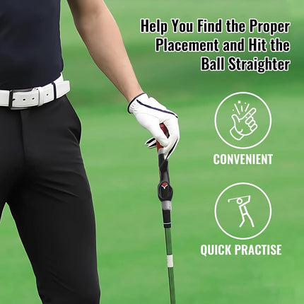 Golf Grip Trainer for Right-Handed Players Perfect Grip & Swing Training Aid Easy to Attach to Any Golf Club.
