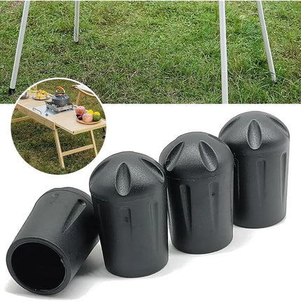 18mm Silicone Chair Leg Caps - 4 Pack Black Floor Protectors Scratch Resistant Furniture Pads.