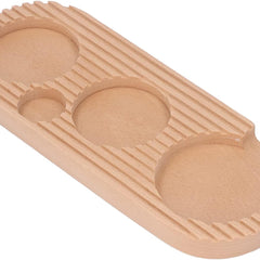 4-in-1 Walnut Espresso Organizer - 51mm/53mm Coffee Tamper Holder for Filter Holder & Accessories.