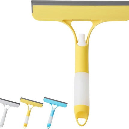 3-in-1 Window Wiper with Spray - Squeegee, Washer & Microfiber Cleaner for Streak-Free Windows, Showers & Cars - Set of 1.