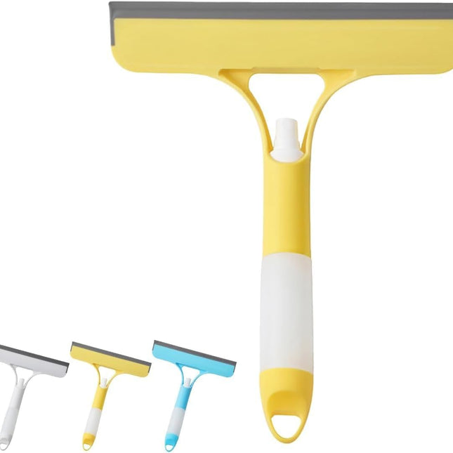 3-in-1 Window Wiper with Spray - Squeegee, Washer & Microfiber Cleaner for Streak-Free Windows, Showers & Cars - Set of 1.