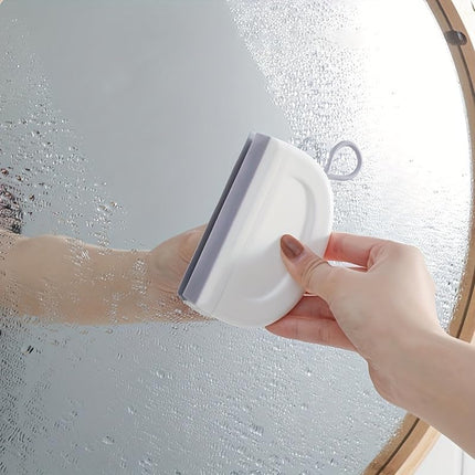 2 Pack Silicone Squeegee with Hanging Hook for Bathroom Mirror and Car Streak-Free Cleaning Tool.