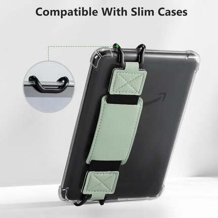 Elastic Green Handband for 6-7.5 inch E-book Tablet - High Stretch E-Reader Accessory.