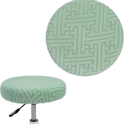 Elastic Chair Cover Round 30-36cm Mint Green Washable Stretchable Stool Cover.