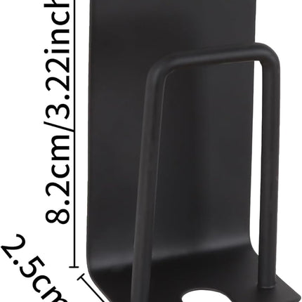 4 Pack Self-Adhesive Stainless Steel Wall Mount Toothbrush Holder No Drilling Required for Electric Toothbrushes Black.