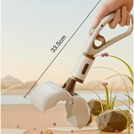 Dog Poop Scoop Long Steel 60cm One-Handed Operation Garden Park Use.
