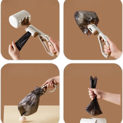 Dog Poop Scoop Long Steel 60cm One-Handed Operation Garden Park Use.
