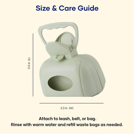 3-in-1 Dog Poop Bag Dispenser Blue Portable Leakproof Easy to Use Pet Waste Cleaning Helper.